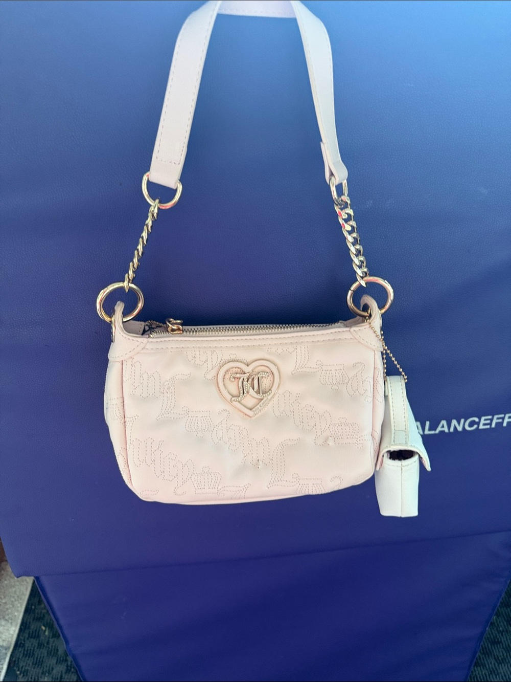 Juicy Couture Pale Pink Heart Logo Shoulder Bag